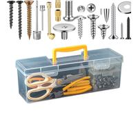 Boîte de rangement pour pièces | Boîtes à outils | Étui transparent divisé pour écrous de travail, boulons, appareils électroniques, borniers, marqueurs, cliquet, pinces, filetages