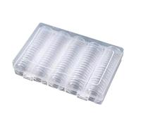 Boîte de rangement pour pièces de monnaie - Étui de rangement de 100 pièces, support de protection pour pièces de monnaie, solution de rangement | Ensemble de pièces rondes polyvalentes, 4 tailles de