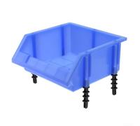 Boîte de rangement pour pièces en polyéthylène avec compartiments pour quincaillerie, vis, écrous, boulons, atelier, garage, boîte à outils, conteneur d'étagère, conteneur bleu, rouge, jaune, vert