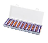 Boîte de rangement pour piles AA - Boîte de rangement transparente pour piles AA | Boîte de rangement | Petite boîte de rangement | Rangement compact | Pour contenir 10 piles