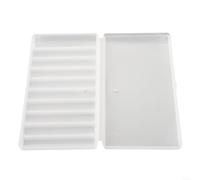 Boîte de rangement pour piles avec 10 emplacements pour piles AA ou AAA, étui de protection en plastique rigide blanc PP pour la maison, l'atelier ou les voyages, support portable pour garder la