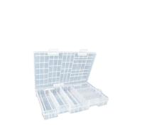 Boîte de rangement pour piles, étui de rangement en plastique transparent avec couvercle anti-poussière, peut contenir 60 piles AA et 40 piles AAA, grande capacité pour outils de maison et de garage