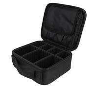 Boîte de Rangement pour Pinceaux de Maquillage, Double, Grosse Capacité | Tissu Oxford et Cuir Pu, Partitions EVA Réglables, Poche Zippée, Usage Voyage et Poste Maquillage