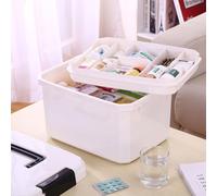 Boîte de Rangement pour Plastique Blanc Remède Portable Multicouche | Rangement Pharmacie, Usage Hôpital et Drugstore, Léger et Multifonctionnel