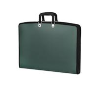 BoîTe De Rangement Pour Portfolio Artistique Étui de portefeuille d'art avec fermeture éclair, sac rangement, dossier d'artiste, mallette transport for affiche, tableau peinture(Green)