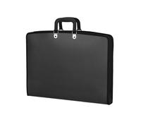 BoîTe De Rangement Pour Portfolio Artistique Étui de portefeuille d'art avec fermeture éclair, sac rangement, dossier d'artiste, mallette transport for affiche, tableau peinture(Black)