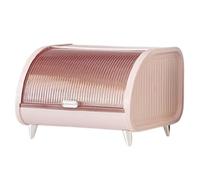 Boîte de rangement pour produits cosmétiques - Récipient de rangement pour boulangerie, café, garde-manger, rose, 30 x 27 x 21 cm
