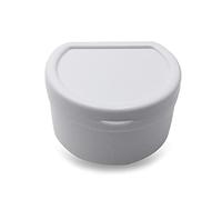 Boîte de rangement pour prothèse dentaire avec passoire pour dentier avec panier et panier en filet pour soins des dents de voyage