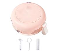 Boîte de rangement pour prothèses dentaires avec miroir résistant aux fuites - Portable - Support de voyage pour prothèses dentaires - Boîte de nettoyage rose