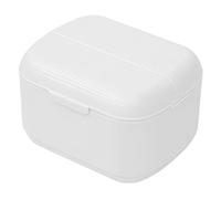 Boîte de rangement pour prothèses dentaires, boîte de rangement pour orthodontie, couvercle à boucle, double couche, étui de retenue orthodontique, nettoyage avec panier à tamis, produits ménagers