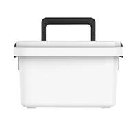Boîte de Rangement pour Remède Portable Multicouche en Plastique Blanc | Multi Grille, Format Léger, Espace Suffisant pour Pilules et Flacons, Usage Écoles et Drugstore