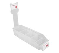 Boîte de Rangement pour Remède Télescopique en Plastique Blanc | Compartiments Indépendants Réglables, Organisation, Usage Maison et Hôpital