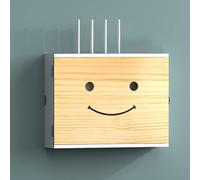 Boîte de rangement pour routeur - Câble sans fil avec porte latérale amovible, étagère murale, support pour tapisserie, support et design de rangement interne pour une installation soignée à la maison