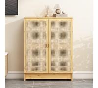 Boîte de rangement pour routeur domestique WiFi Nizer - Gestion des câbles et support de multiprise - Étagère de rangement pour médias (marron clair, 80 x 60 x 24,9 cm)