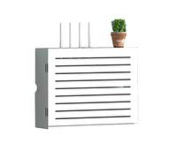 Boîte de Rangement pour routeur sans Fil WiFi,Couverture décorative multimédia en Bois,étagère Murale Flottante Blanche,Support TV,Cacher la Prise de câble,boîte d'occlusion de Modem Optique AV