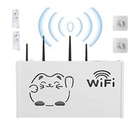 Boîte de rangement pour routeur WiFi - Boîte de rangement creuse pour chat Fortune - Organiseur mural décoratif WiFi - Support de gestion des câbles peu encombrant | Housse élégante pour la maison, le