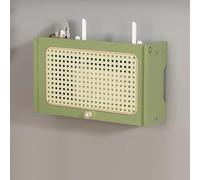 Boîte de rangement pour routeur WiFi, organisateur de support Internet, étui de protection pour prise murale, solution de rangement élégante WiFi et TV, durable 40 x 11 x 23 cm, design noir.