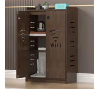 Boîte de rangement pour routeur WiFi, organiseur autonome avec 2 portes, armoire de gestion des câbles, grande capacité pour la maison ou le bureau, 50 x 80 cm