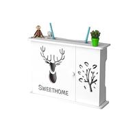 Boîte de Rangement pour Routeur WiFi, Rangement Box Internet, Étagère de Rangement Murale Cache Box, Support Box Internet des Câbles de Rangement pour Salon Étagère TV