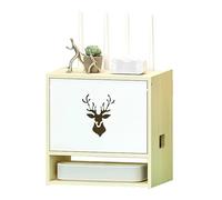 Boîte de Rangement pour routeur WiFi, Rangement Box Internet, Hider Support De Routeur Armoire De Rangement De Bureau, pour Gestion des câbles pour Salon,Chambre(White)