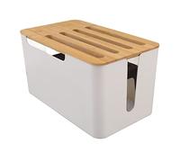 Boîte de Rangement pour Routeur WiFi sans Fil, Barrette d'alimentation et Gestion des Câbles, étagère en Bois pour Routeur, Couverture de Modem et étagère en Bois pour étagères
