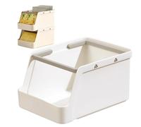 Boîte de rangement pour sachets de thé - Support de sachet de thé avec poignée - Organisateur de maquillage, récipient de rangement multifonction pour cuisine, garde-manger,