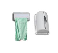 Boîte de rangement pour sacs poubelles, distributeur en plastique avec support adhésif, distributeur de sacs poubelle pour le fond de la poubelle, pas besoin de perforer, support mural