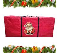 Boîte de rangement pour sapin de Noël | Grand sac fourre-tout robuste | Sac de rangement rouge pour couronne de Noël, guirlande, guirlandes lumineuses, pendentifs, lanterne, festival, grenier, chambre