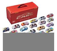 Boîte de Rangement pour Souvenirs de Voiture, Voiture avec Motif de Course, boîte Pull Car, Mini Voiture Jouet pour, Voitures de Jouet pour Tout-Petits, véhicules de