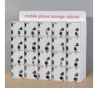 Boîte de rangement pour téléphone en acrylique avec portes verrouillables et étiquettes numériques pour téléphone portable, montage mural, pour bureau, salle de classe et utilisation par les employés