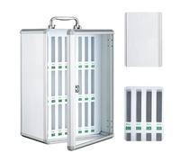 Boîte de Rangement pour téléphone Portable 12 à 60 emplacements Support de téléphone Portable casier Multifonctionnel pour Salle de Classe et école(Silver-Key,24bits)