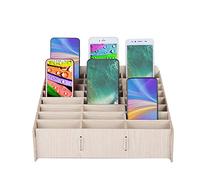Boîte de Rangement pour téléphone Portable, 24 cellules en Bois de grilles Boîte de Rangement pour Gestion de téléphone Portable pour Centre de Loisirs/Bureaux à Domicile