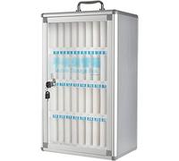 Boîte de rangement pour téléphone portable - 60 emplacements - Fixation murale - En alliage d'aluminium - Avec serrure à mot de passe pour un rangement sécurisé - Idéal pour les bureaux et les écoles