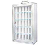 Boîte de rangement pour téléphone portable avec poignée et serrure - 60 compartiments pour salles de classe, bureaux, usines - Solution de rangement sûre et durable pour appareils mobiles pour une