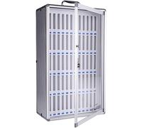 Boîte de rangement pour téléphone portable avec serrure - Armoire de dépôt sécurisée pour étudiants et restaurants - Options de trous 12/24/36/48/60 - Couleur argentée - Nize & Protect Devices