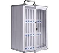 Boîte de rangement pour téléphone portable avec serrure - Armoire de dépôt sécurisée pour étudiants et restaurants - 24 trous argentés - Solution de nizing pour un accès facile et sécurisé