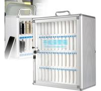 Boîte de rangement pour téléphone portable en alliage d'aluminium pour bureau, école et salle de réunion - Capacité de 48 emplacements - Armoire sécurisée pour appareils mobiles