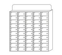 Boîte de rangement pour téléphone portable, support en acrylique, rangement de bureau sécurisé, casier mural en acrylique avec serrure - Organiseur de bureau blanc, armoire épaisse pour un r