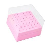 Boîte de rangement pour tête de meulage des ongles de tailles multiples avec 49 trous - Hygiénique et anti-poussière - Pour techniciens professionnels des ongles