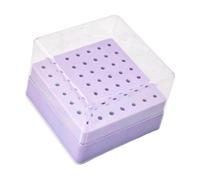 Boîte de rangement pour tête de meulage des ongles de tailles multiples avec 49 trous - Hygiénique et anti-poussière - Pour techniciens professionnels des ongles