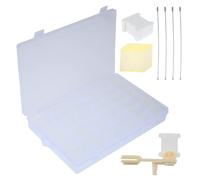 Boîte De Rangement Pour Travaux Manuels Avec 36 Compartiments Amovibles, 120 Bobines, Enrouleur De Fil Et Étiquettes Autocollantes