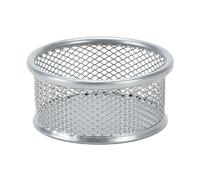 Boîte de rangement pour trombones en maille pour fournitures de bureau - Argenté