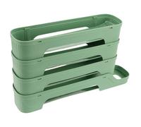 Boîte de Rangement pour Œufs en Plastique Vert 4 Couches pour | Auto-roulement, Format Rectangulaire Compact, Nettoyage Facile, pour Portes Latérales du Frigo