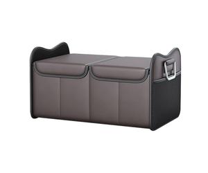 Boîte de rangement pour voiture - Organiseur de coffre avec couvercle - Portable - Pliable - Design renforcé - Solution de rangement pour SUV berline, camion, voyageur,