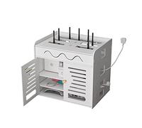 Boîte de Rangement pour Wifi Routeur Câbles Support TV Flottant Téléviseur Set Top Box CD Lecteur de DVD Etagère de Stockage Mural Etagere Rangement pour Câble Invisible Boîte 36×26.5×32.5 cm