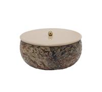 Boîte de rangement Present Time Mosaic Marble Marron 16,5x7,5x7x16,5 cm