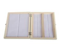 Boîte de rangement professionnelle en bois pour microscope , 100 pièces , boîte à diapositives en verre pour enfants , étudiants , à la maison , à l'école pour l'éducation des sciences de base