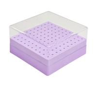 Boîte de rangement professionnelle pour outils de manucure - 100 emplacements - Couvercle transparent - Accessoires pour forets à ongles - Pour homme et femme - Boîte de rangement