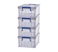 Boîte de rangement ProStore 10 L - FELLOWES - BANKERS BOX - Transparent et bleu - Blanc - Plastique