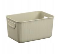 Boîte de Rangement Récipient en Plastique 5 L Beige